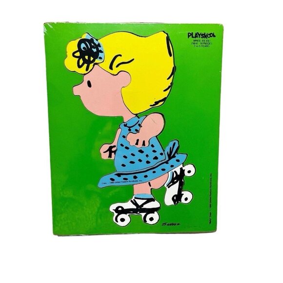 Playskool Other - Vintage Playskool Peanuts Roller Skating Sally Wooden Puzzle